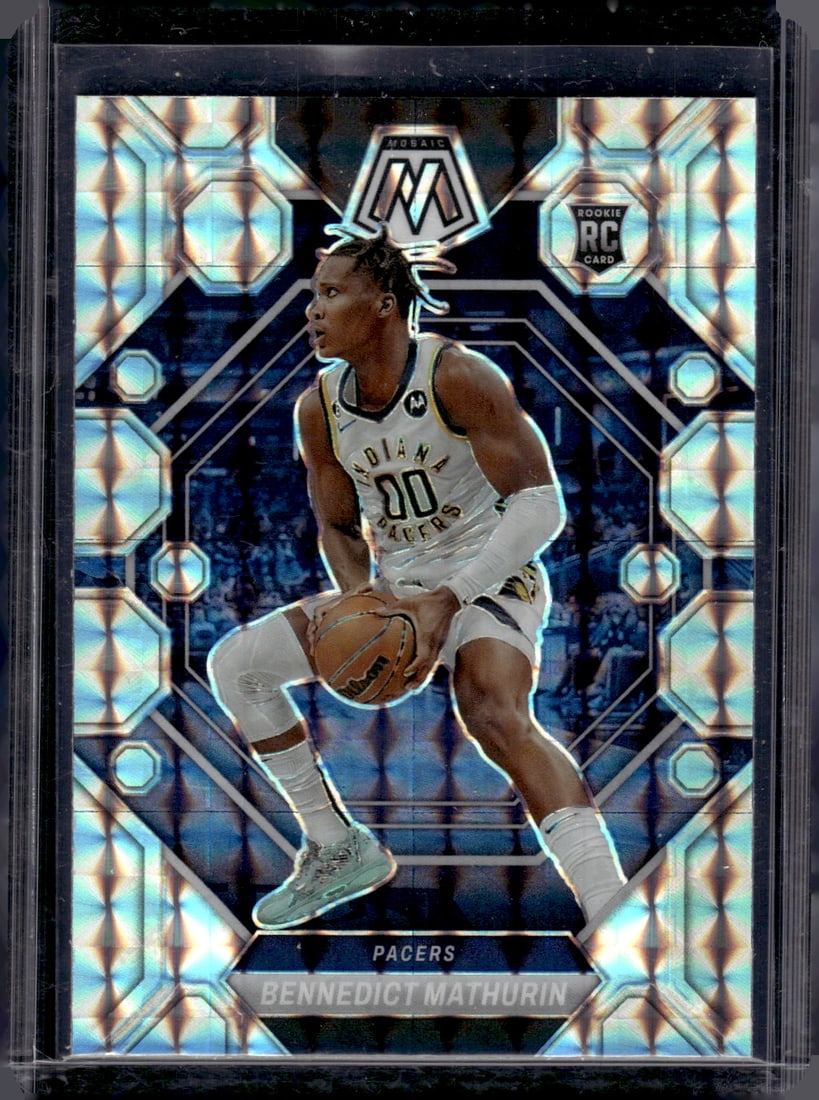 Bennedict Mathurin Rookie Card Silver Mosaic Prizm 2022-23 Mosaic #210 (1 of 2)