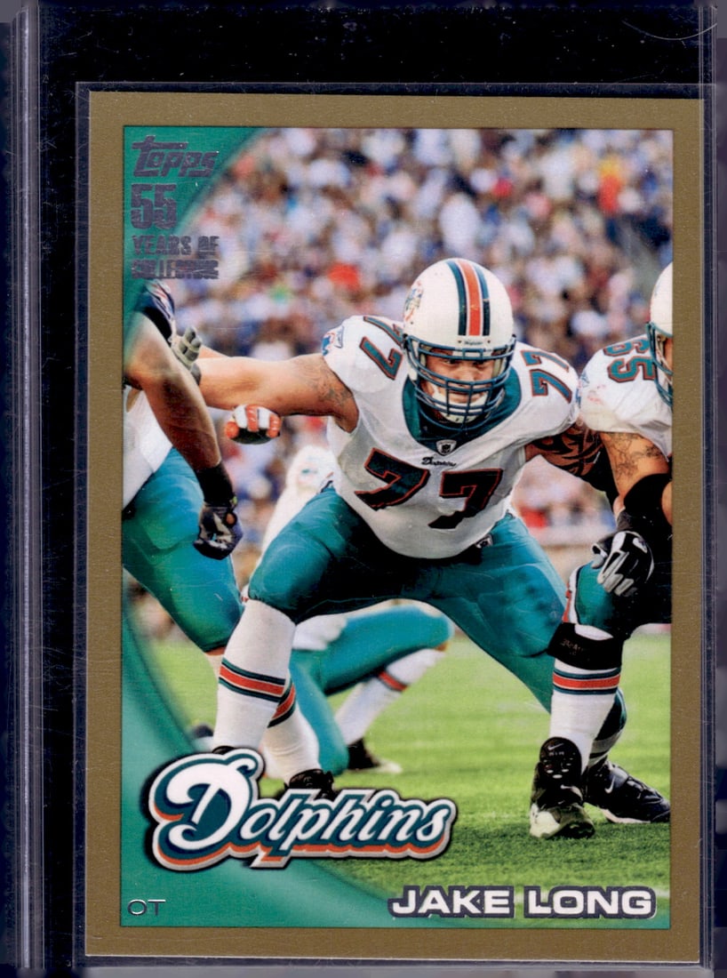 Jake Long Gold /2010 2010 Topps #384 Miami Dolphins: Topps Football NFL Trading Sports Cards, Sports Cards for Sale Near Me, Super Bowl & Hall of Fame Player Cards, Resurgence, Composite, SP, SSP, Valuable Auction Memorabilia Lots For Sale On Line