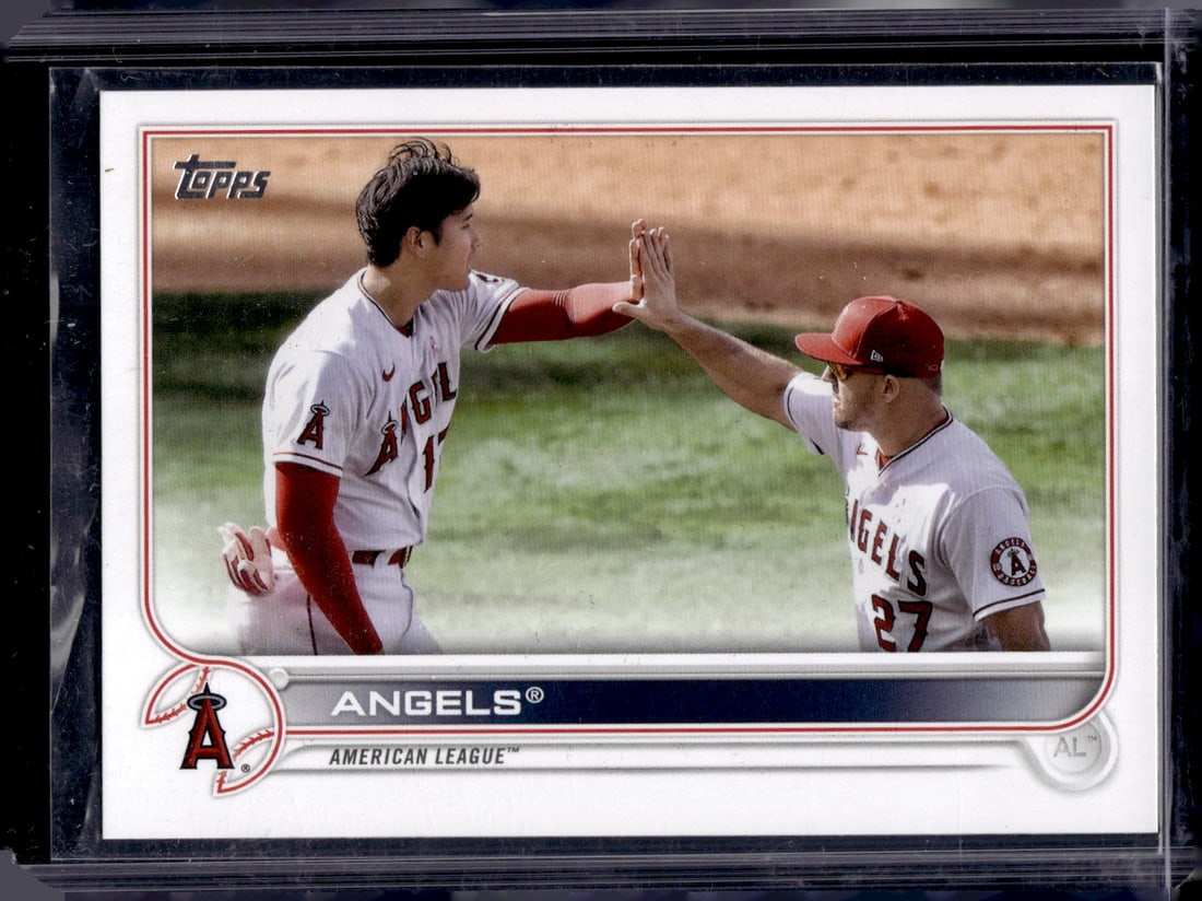 Shohei Ohtani/Mike Trout 2022 Topps #159 Angels: Topps Baseball MLB Trading & Sports Cards, Sports Cards for Sale Near Me, World Series & Hall of Fame Players Memorabilia, Refractors, X-Fractors, Numbered, SP, SSP, Valuable Auction Memorabilia Lots 