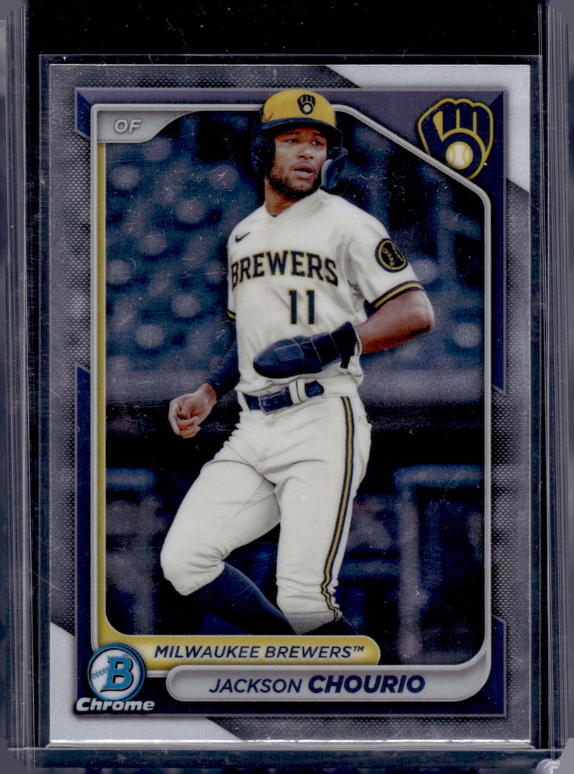 Jackson Chourio Prospects 2024 Bowman Chrome #BCP-140 Brewers: Bowman Baseball MLB Trading & Sports Cards, Sports Cards for Sale Near Me, World Series & Hall of Fame Players, SP, SSP, Chrome, 1st Bowman, Auction Memorabilia Lots Sold On Line