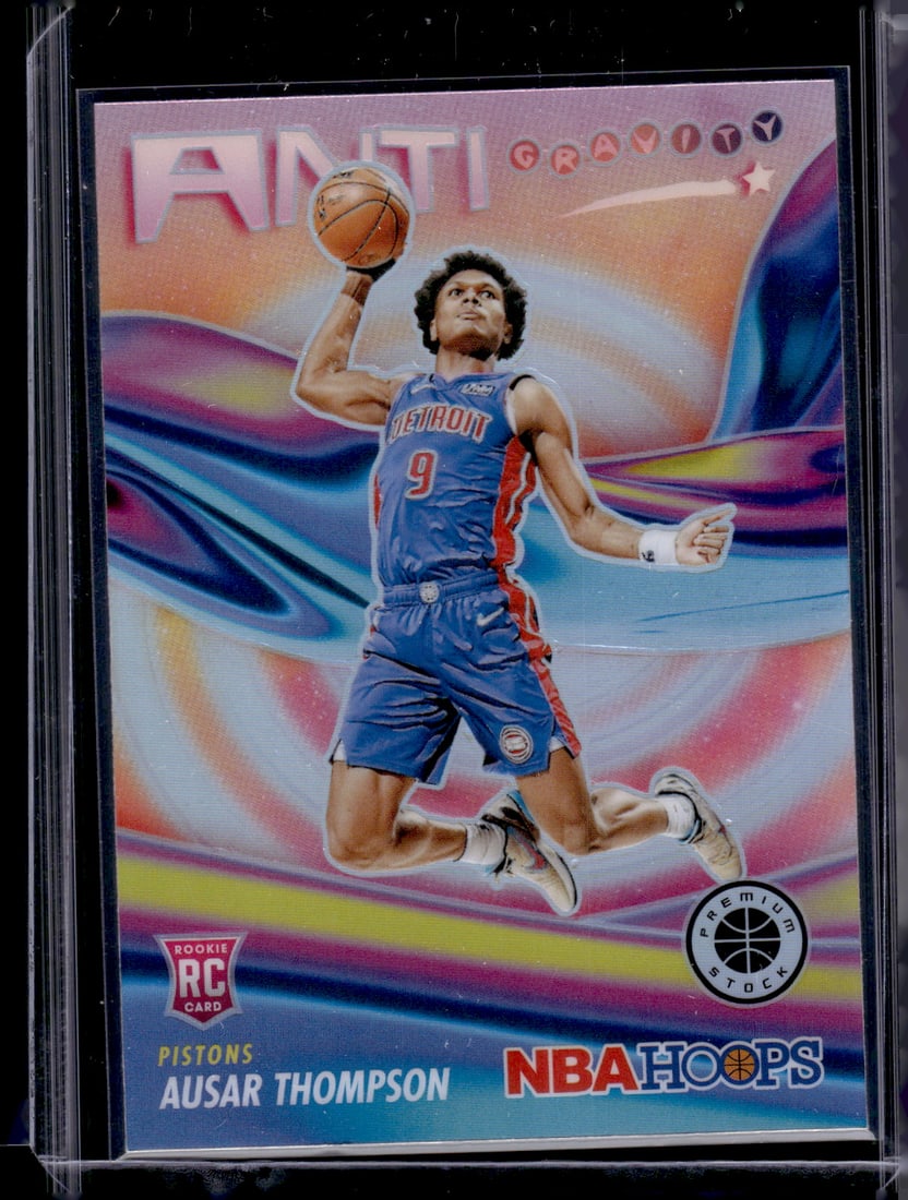 Ausar Thompson Rookie Card Anti-Gravity Silver Prizm 2023-24 Premium Stock #8 Pistons: Panini Select, Prizm, Mosaic, Contenders, Revolution, Phoenix, NBA Hoops, Rookie NFL Sports Trading Cards, Silver, SP, SSP, Wave Prizms, Numbered Cards, Basketball sports Cards for Sale Near Me, NBA C