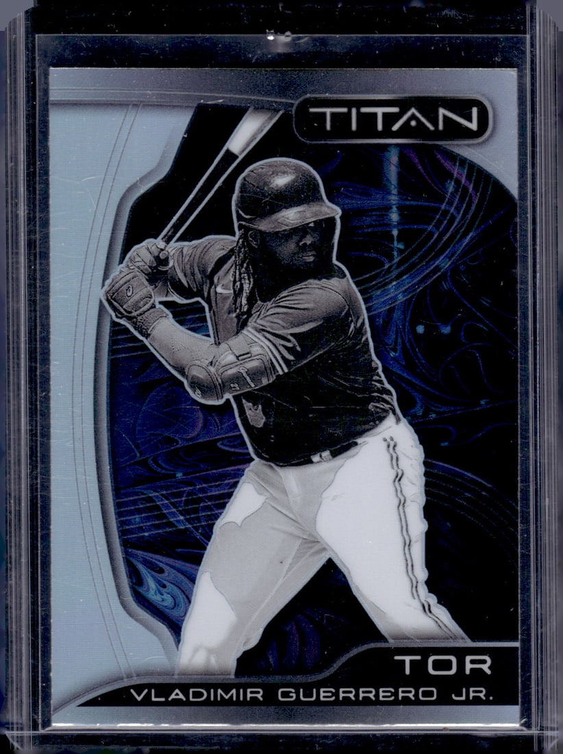Vladimir Guerrero Jr. Silver Prizm 2022 Chronicles Titan #25 Toronto Blue Jays: Panini Baseball MLB Trading & Sports Cards, Sports Cards for Sale Near Me, Prizm, Mosaic, Select, SP, SSP, Auction Memorabilia Lots for Sale On Line, World Series & Hall of Fame Players