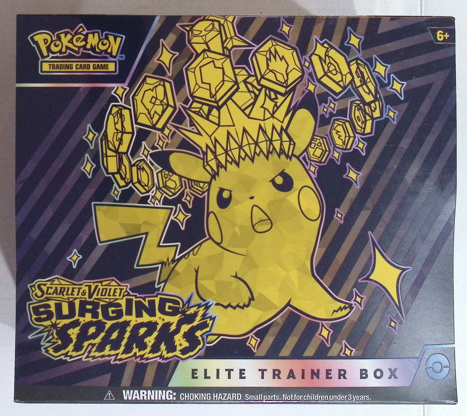 Pokemon Scarlet & Violet Surging Sparks Elite Trainer Box, Charizard, Pikachu, Holo (1 of 2)