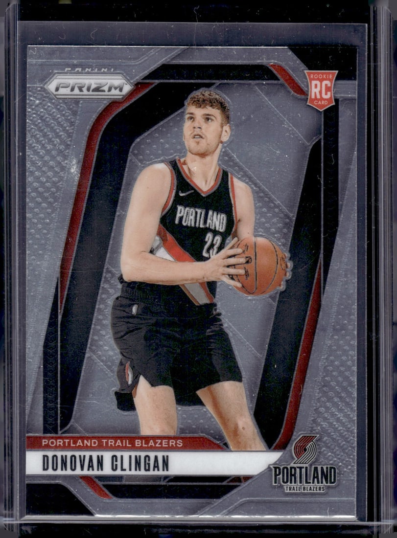 Donovan Clingan Rookie Card 2024-25 Panini Prizm #221 Portland Trail Blazers (1 of 2)