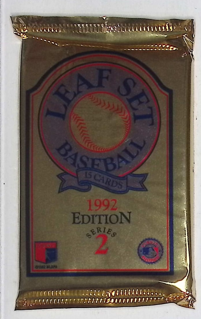 1992 Edition Leaf Set Series 2 Baseball Retail Box Wax Pack: Fleer MLB Baseball Trading & Sports Cards & Memorabilia, Chipper Jones, Ken Griffey, Jr., Frank Thomas, Bo Jackson, Cal Ripken, Nolan Ryan, Dwight Gooden, Rickey Henderson, Paul Molitor, Allan Trammel