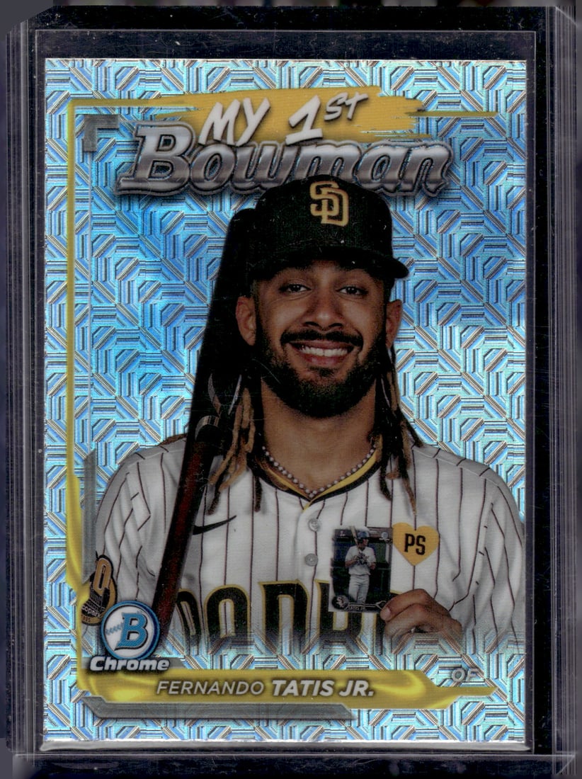 Fernando Tatis Jr. My 1st Bowman Mojo Refractor 2024 Bowman Chrome #M1B-25 Padres: Bowman Baseball MLB Trading & Sports Cards, Sports Cards for Sale Near Me, World Series & Hall of Fame Players, SP, SSP, Chrome, 1st Bowman, Auction Memorabilia Lots Sold On Line