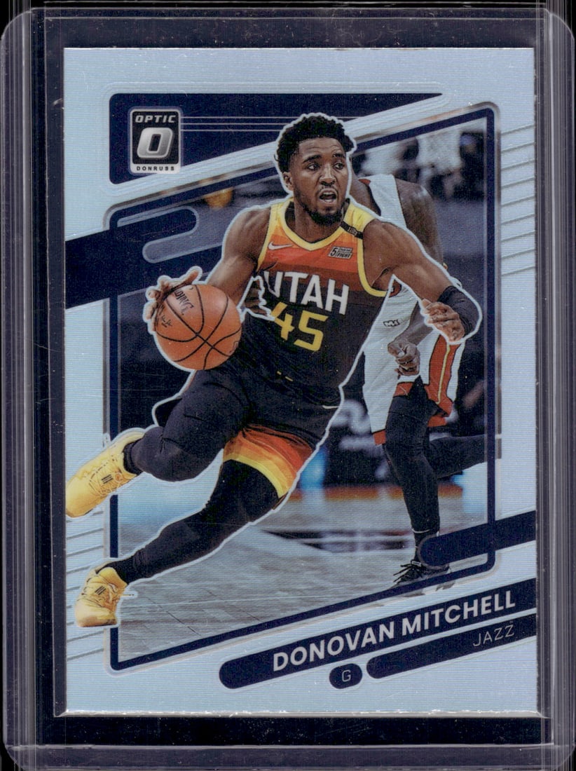 Donovan Mitchell Holo Prizm 2021-22 Donruss Optic #45 Utah Jazz: Panini Select, Prizm, Mosaic, Contenders, Revolution, Phoenix, NBA Hoops, Rookie NFL Sports Trading Cards, Silver, SP, SSP, Wave Prizms, Numbered Cards, Basketball sports Cards for Sale Near Me, NBA C