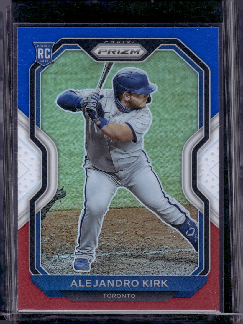 Alejandro Kirk Rookie Card Red White Blue Prizm 2021 Panini Prizm #169 Blue Jays: Panini Baseball MLB Trading & Sports Cards, Sports Cards for Sale Near Me, Prizm, Mosaic, Select, SP, SSP, Auction Memorabilia Lots for Sale On Line, World Series & Hall of Fame Players