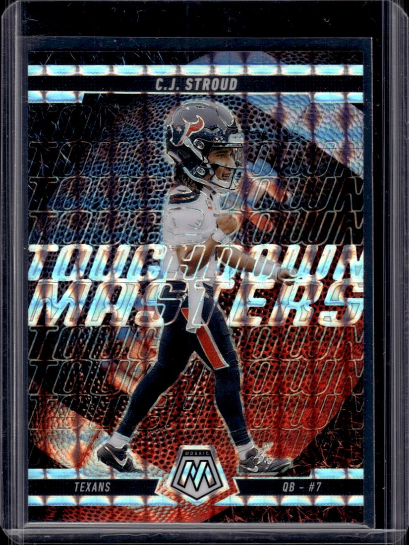 Cj Stroud Touchdown Masters Silver Mosaic Prizm 2025 Mosaic #11 Houston Texans: Panini Select, Prizm, Mosaic, Contenders, Zenith, Phoenix, Illusions, Absolute, Rookie NFL Sports Trading Cards, SP, SSP, Cards, Football Cards for Sale Near Me, Superbowl & Hall of Fame Player Cards,