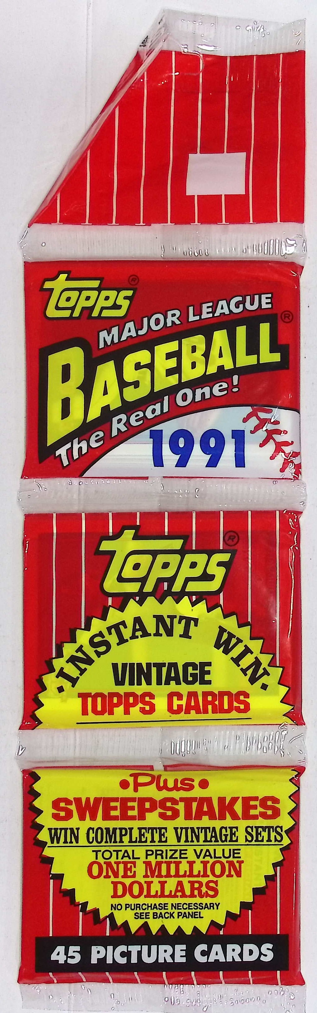 1991 Topps "The Real One" Baseball Cards Rack Pack Rookie Cards Sports Cards (1 of 2)