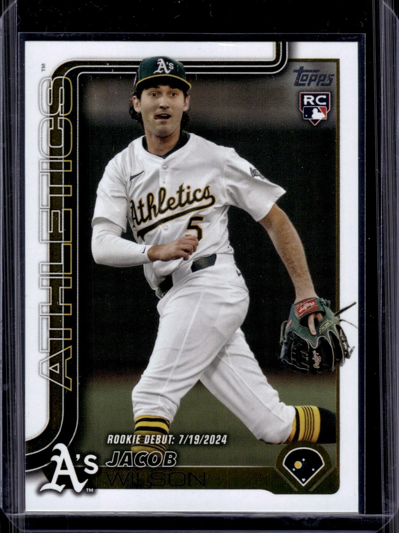Jacob Wilson Rookie Card 2025 Topps Update #US180 Oakland A's: Topps Baseball MLB Trading & Sports Cards, Sports Cards for Sale Near Me, World Series & Hall of Fame Players Memorabilia, Refractors, X-Fractors, Numbered, SP, SSP, Valuable Auction Memorabilia Lots 