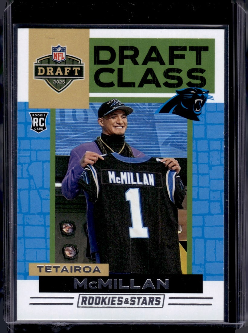 Tetairoa McMillan Rookie Card Draft Class 2025 Rookies & Stars #10 Panthers: Panini Select, Prizm, Mosaic, Contenders, Zenith, Phoenix, Illusions, Absolute, Rookie NFL Sports Trading Cards, SP, SSP, Cards, Football Cards for Sale Near Me, Superbowl & Hall of Fame Player Cards,