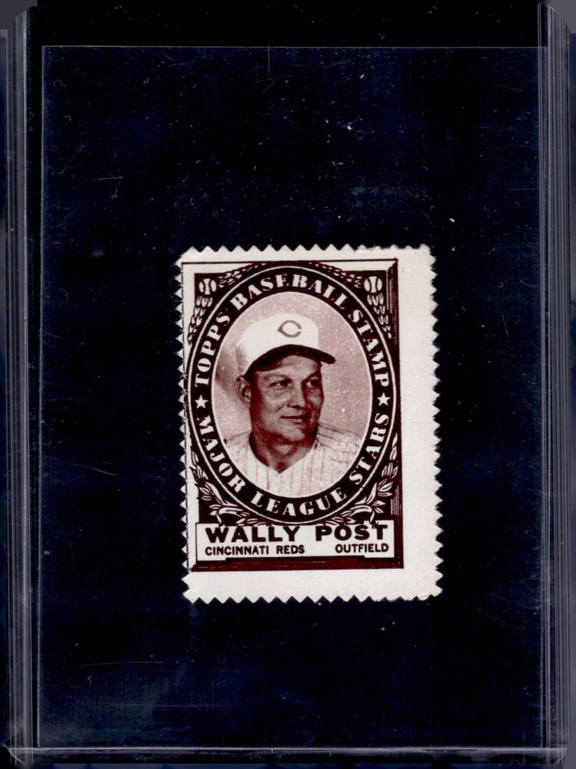 Wally Post 1961 Topps Stamp: MLB Trading Cards, Baseball Cards, Topps Cards, Topps Baseball Cards, Topps Vintage Cards, Sports Cards for Sale Near Me, Vintage Sports Card, Vintage Baseball Cards, Old Baseball Cards, Old Sports Ca