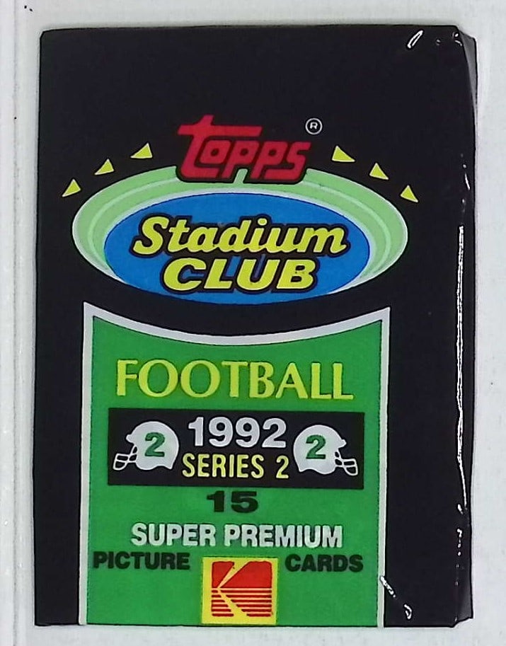 1992 Topps STADIUM CLUB SERIES 2 Super Premium Football Card Retail Box Wax Pack - John Elway, Dan: Vintage Valuable Football NFL Trading & Sports Cards, Old Sports Cards Sold On Line, Auction Lots Sold On Line, Super Bowl and Hall of Fame Players, Dallas Cowboys, Buffalo Bills, Steelers, 49ers, Joe