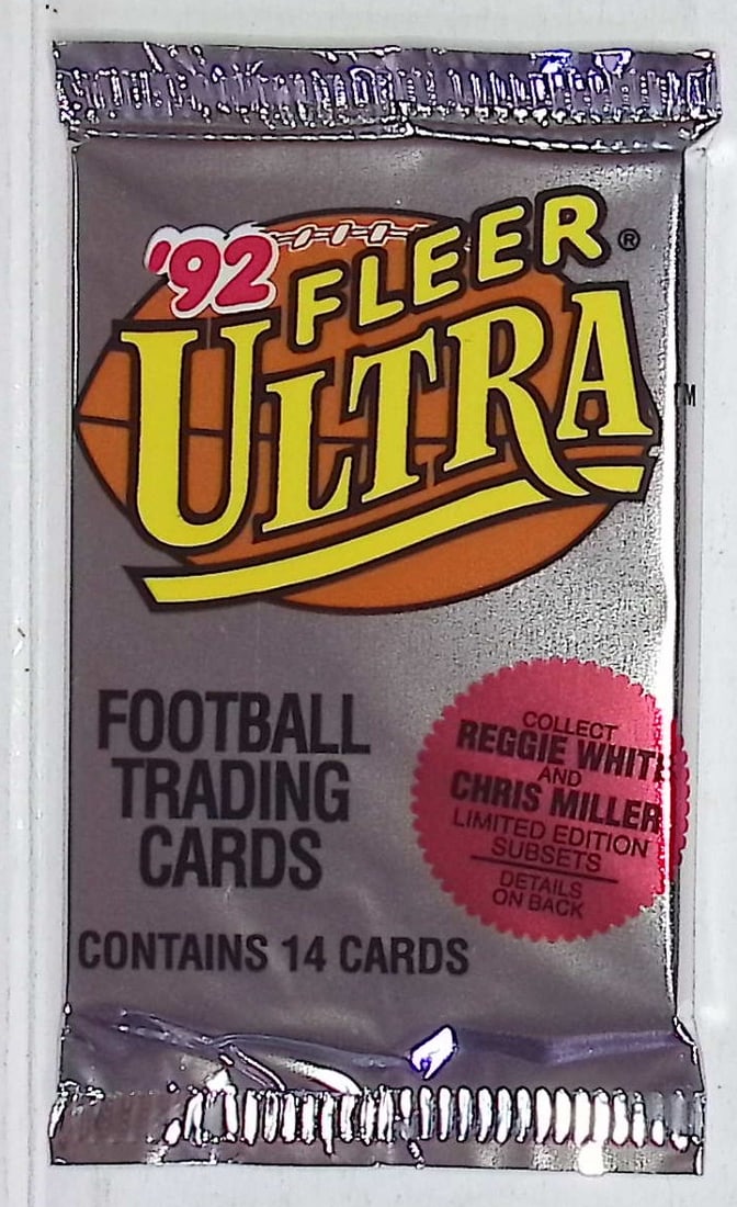 1992 Fleer Ultra Vintage Football Cards Retail Box Pack Sports Cards Rookie Cards: Fleer Vintage Football NFL Trading & Sports Cards, Superbowl Memorabilia, Old Sports Cards for Sale Near Me, Emmitt Smith, Dan Marino, Joe Montana, John Elway, Valuable Auction Memorabilia Lots for Sa