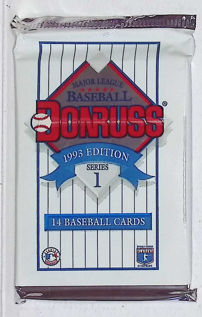 1993 Donruss Vintage Series 1 Baseball Card Retail Box Wax Pack: Vintage Valuable Donruss Baseball MLB Trading & Sports Cards, Robin Yount, George Brett, Rickey Henderson, Nolan Ryan, Old Sports Cards for Sale Near Me, World Series & hall of Fame Players, Auction M