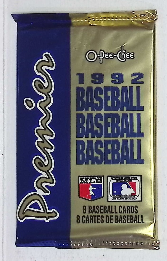 1992 O Pee Chee Premier Baseball Cards Retail Box Pack: O Pee Chee Vintage Baseball MLB Trading & Sports Cards, World Series & Hall of Fame Players, Old Sports Cards for Sale Near Me, Valuable Auction Memorabilia Lots For Sale On Line, Tony Gwynn, Rickey H