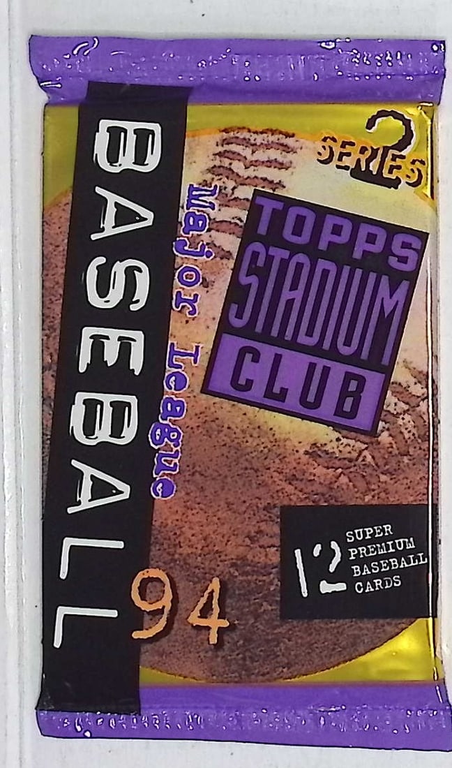 1994 Topps Stadium Club Series 2 Vintage Baseball Retail Box Wax Pack: Vintage Valuable Topps Baseball MLB Trading & Sports Cards, Robin Yount, George Brett, Rickey Henderson, Nolan Ryan, Old Sports Cards for Sale Near Me, World Series & hall of Fame Players, Auction Mem