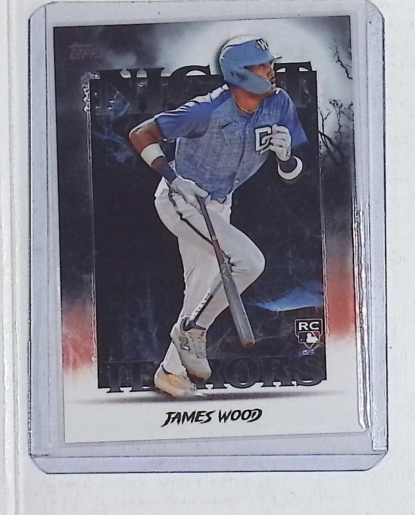James Wood Topps Update Series Rookie Card Night Terror 2025 #NT-25: Topps Baseball MLB Trading & Sports Cards, Sports Cards for Sale Near Me, World Series & Hall of Fame Players Memorabilia, Refractors, X-Fractors, Numbered, SP, SSP, Valuable Auction Memorabilia Lots 