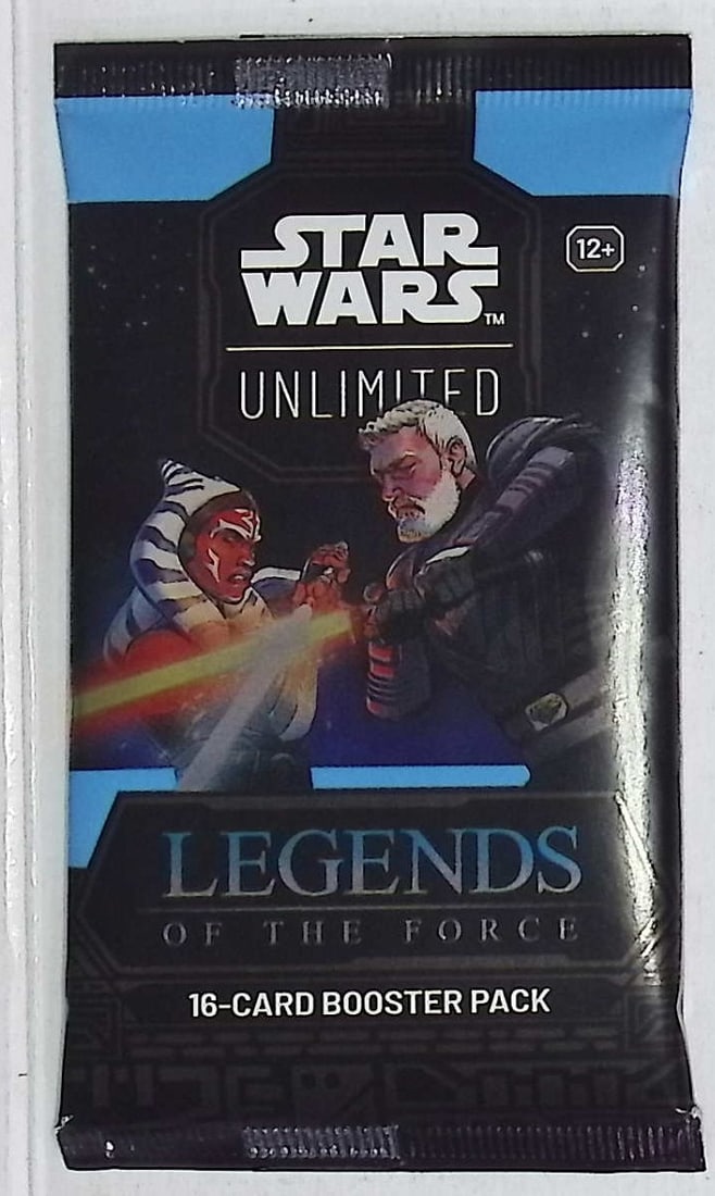 Star Wars Unlimited Legends of the Force 16 Card Booster Pack: 1 Rare or Legendary per Pack: Disney TCG, Trading Card Games, 1 Leader, 1 Base/Token, 9 Commons, 3 Uncommon, 1 Rare or Legendary, & 1 Premium Foil Card Per Pack. Darth Vader, Luke Skywalker, Princess Leia, Mandalorian, Yoda, Grogu