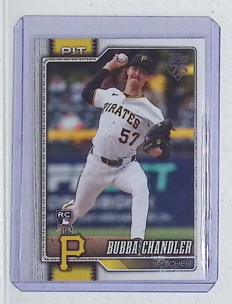 Bubba Chandler Rookie Card 2026 Topps 75th Anniversary Series 1 # 283: Topps Baseball MLB Trading & Sports Cards, Sports Cards for Sale Near Me, World Series & Hall of Fame Players Memorabilia, Refractors, X-Fractors, Numbered, SP, SSP, Valuable Auction Memorabilia Lots 