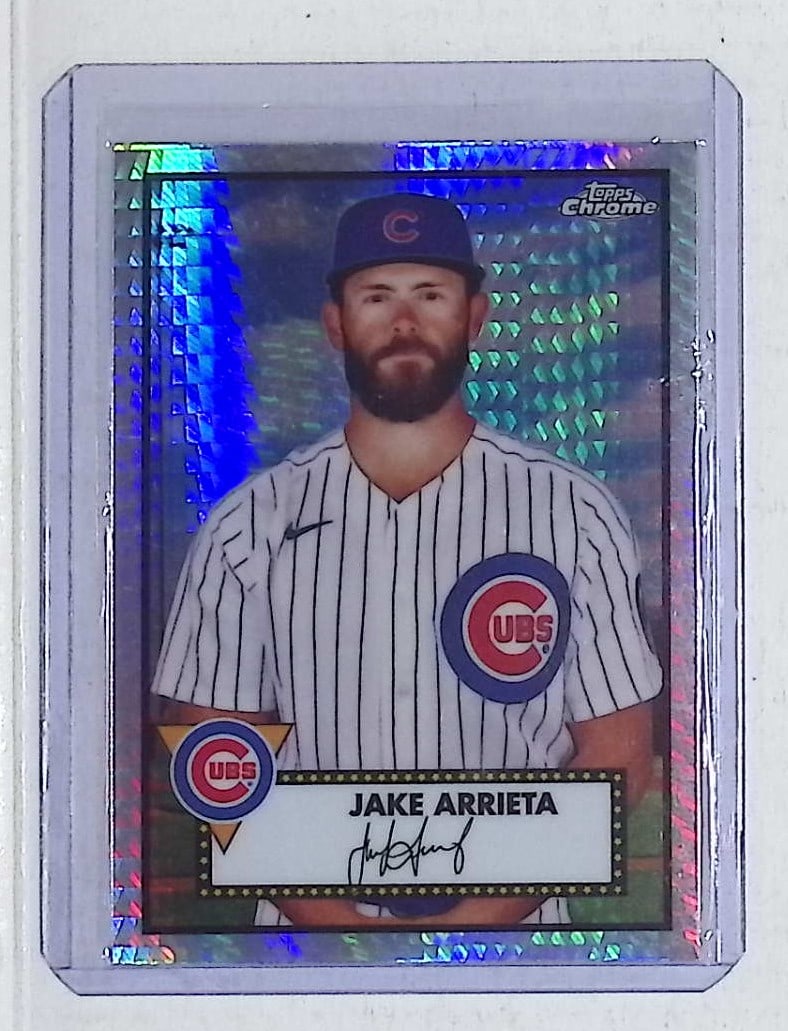 Jake Arrieta Chrome Prism Refractor 2021 Topps Chrome Platinum Anniversary #297: Topps Baseball MLB Trading & Sports Cards, Sports Cards for Sale Near Me, World Series & Hall of Fame Players Memorabilia, Refractors, X-Fractors, Numbered, SP, SSP, Valuable Auction Memorabilia Lots 