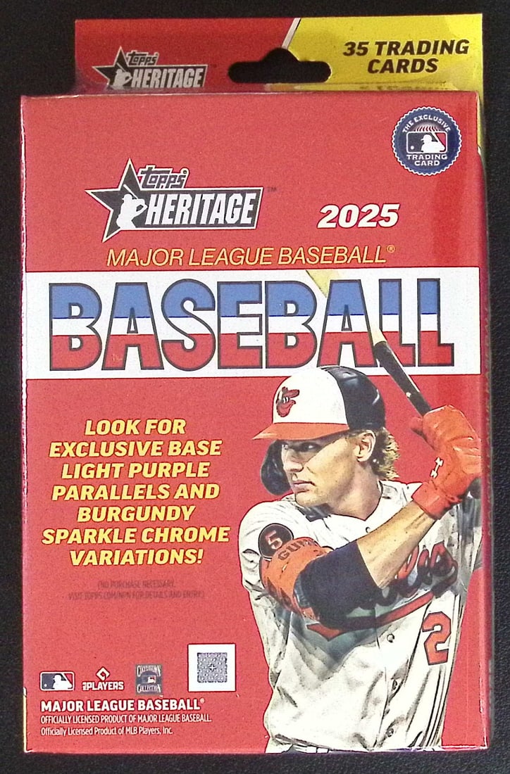 2025 Topps Heritage Baseball Cards HANGER BOX Sports Cards Rookie Cards James Wood: Factory Sealed Topps Baseball MLB Trading & Sports Cards, Rookie Cards in this set are James Wood, Dylan Crews, Speckled, SP, SSP, Variations, Autographs, Chrome, Refractors, 1976 Topps, Sports Cards