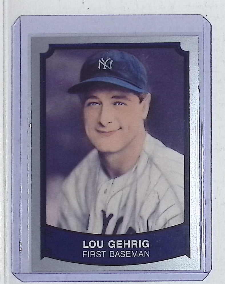 Lou Gehrig Vintage 1989 Pacific #174 Vintage Baseball Card New York Yankees: Pacific Baseball MLB Trading & Sports Cards, Old Sports Cards for Sale Near Me, Auction Memorabilia Lots for Sale On Line, World Series & Hall of Fame Players