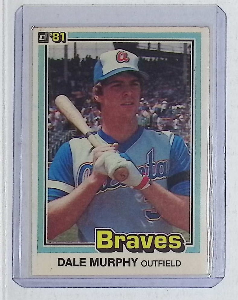 Dale Murphy 1981 Donruss First Edition Collector's Series #437 Vintage Baseball Card: Donruss Baseball MLB Trading & Sports Cards, Sports Cards for Sale Near Me, Prizm, Mosaic, Select, SP, SSP, Auction Memorabilia Lots for Sale On Line, World Series & Hall of Fame Players, Diamond King