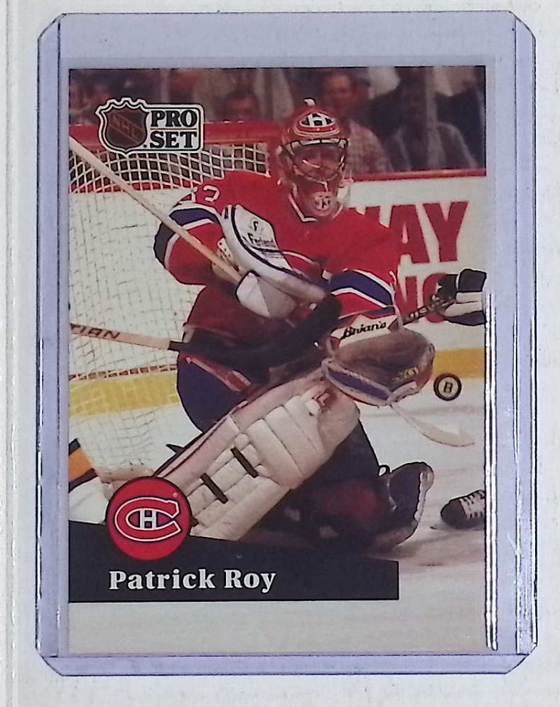 Patric Roy Vintage 1991 Pro Set #125 Hockey Card Montreal Canadiens: Pro Set Vintage NHL Hockey Trading & Sports Cards, Old Sports Cards for Sale Near Me, Stanley Cup & Hall of Fame Players, Valuable Auction Memorabilia Lots for Sale On Line