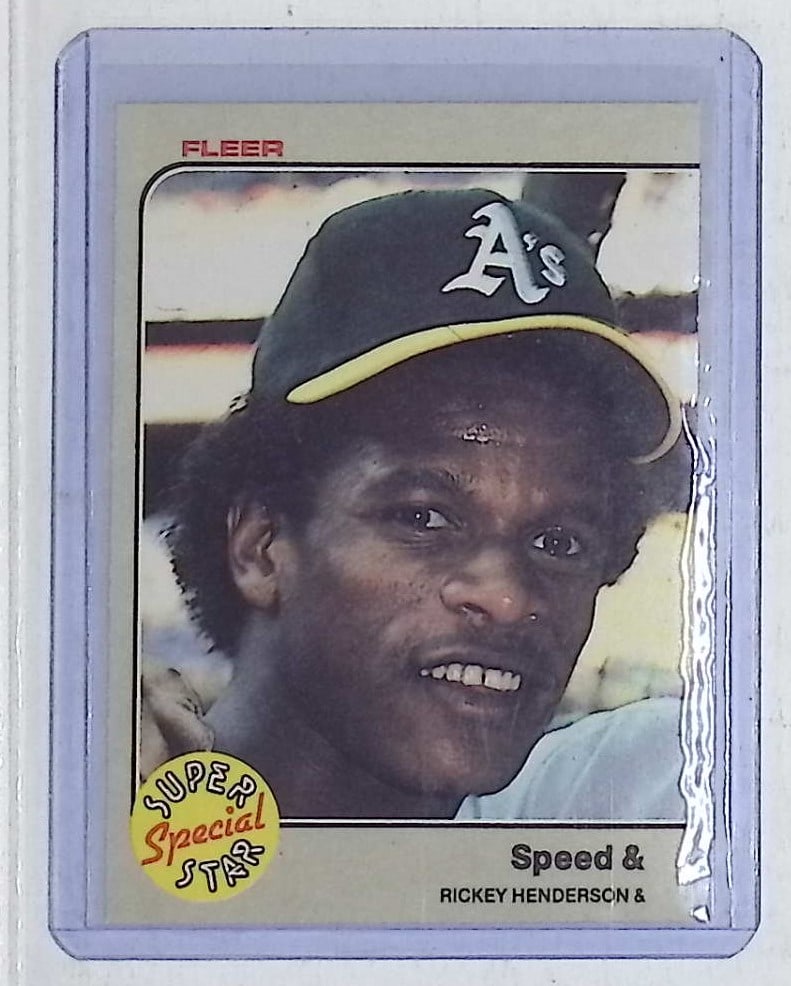 Rickey Henderson & Reggie Jackson Speed & Power 1983 Fleer Super Star Special #'s: 645 & 646: Fleer Vintage Baseball MLB Trading & Sports Cards, Old Sports Cards for Sale Near Me, Auction Memorabilia Lots for Sale On Line, World Series & Hall of Fame Players