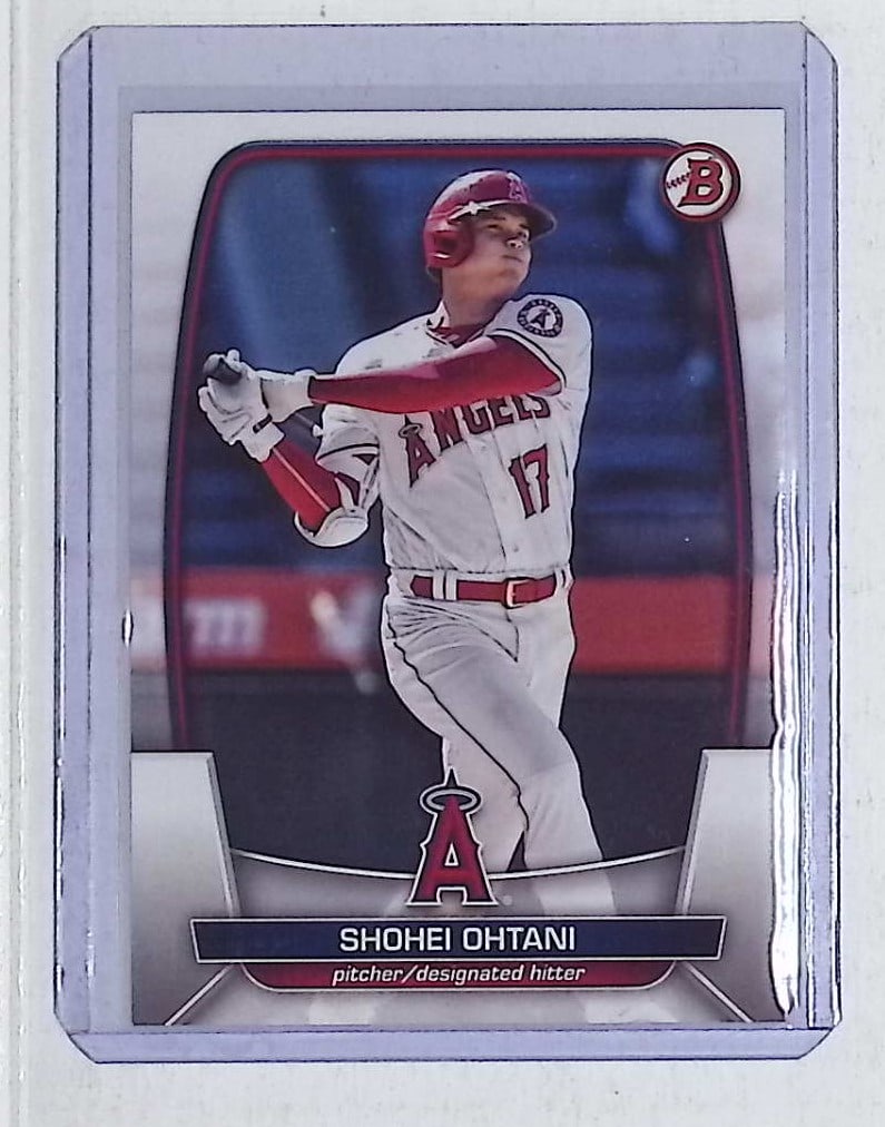 Shohei Ohtani 2023 Bowman #51 Los Angeles Angels & Los Angeles Dodgers: Bowman Baseball MLB Trading & Sports Cards, Sports Cards for Sale Near Me, World Series & Hall of Fame Players, SP, SSP, Chrome, 1st Bowman, Auction Memorabilia Lots Sold On Line