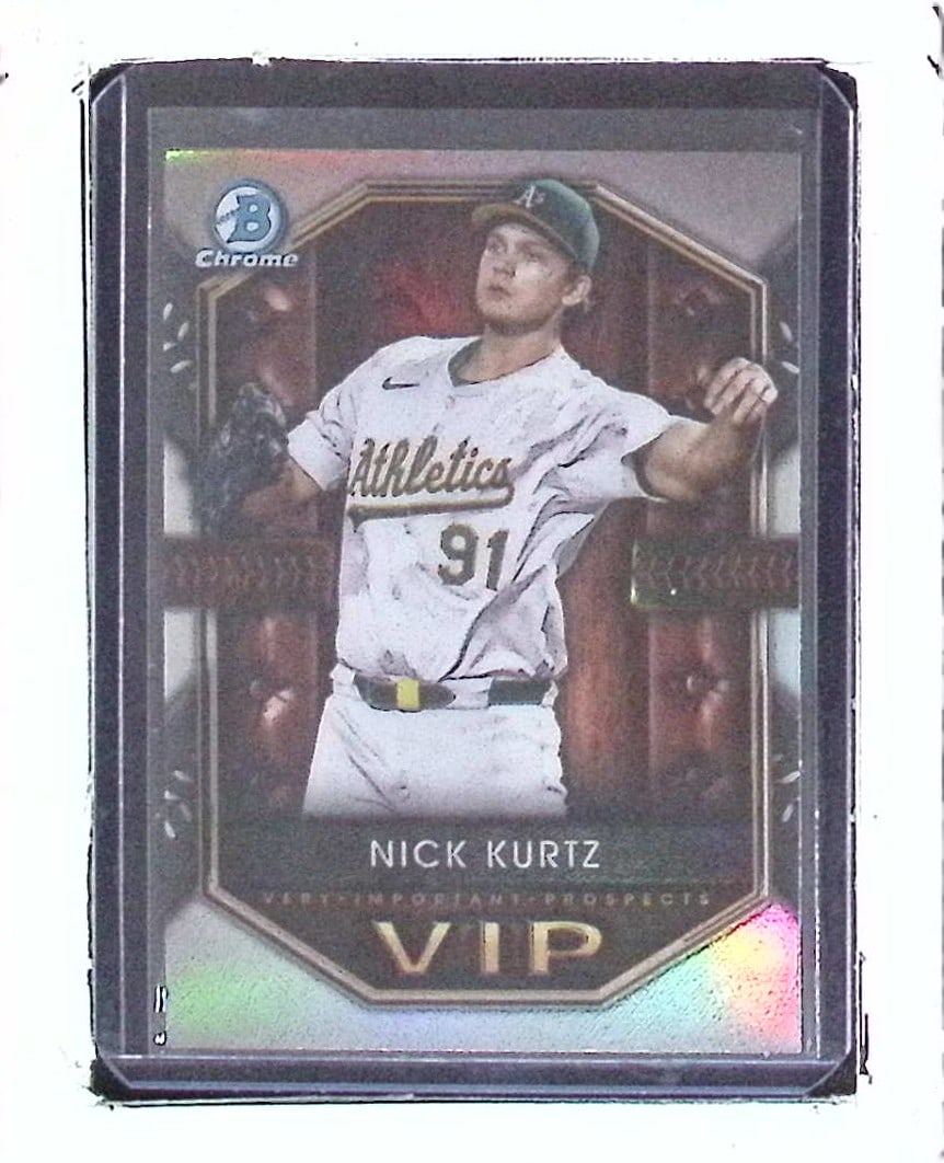 Nick Kurtz Refractor Very Important Prospect 2025 Bowman Chrome Prospect #VIP-2: Bowman Baseball MLB Trading & Sports Cards, Sports Cards for Sale Near Me, World Series & Hall of Fame Players, SP, SSP, Chrome, 1st Bowman, Auction Memorabilia Lots Sold On Line