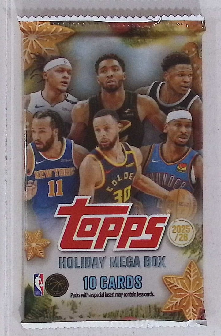 2025-26 Topps Basketball Card HOLIDAY MEGA BOX PACK - RC'S: Cooper Flagg, Kon Kneuppel, VJ Edgecombe: Topps Basketball NBA Trading & Sports Cards, Rookie Cards in this set are Cooper Flagg, Dylan Harper, Ace Bailey, V J Edgecombe, Kon Knueppel , Autographs, Signatures, Green Topps Logo Refractor, Auct