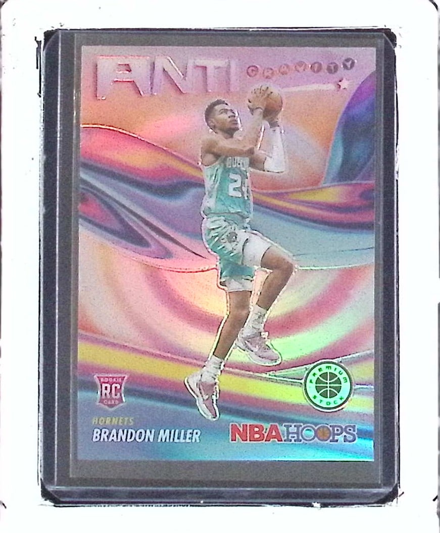 Brandon Miller Rookie Card Silver Prizm Anti Gravity 2023 Panini NBA Hoops Premium Stock #11: Panini Select, Prizm, Mosaic, Contenders, Revolution, Phoenix, NBA Hoops, Rookie NFL Sports Trading Cards, Silver, SP, SSP, Wave Prizms, Numbered Cards, Basketball sports Cards for Sale Near Me, NBA C