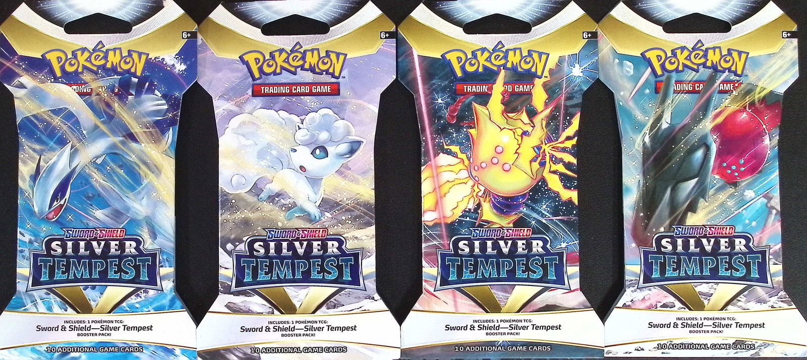 Pokemon Full Art Set of 4 Silver Tempest Sleeved Booster Packs (1 of 1)