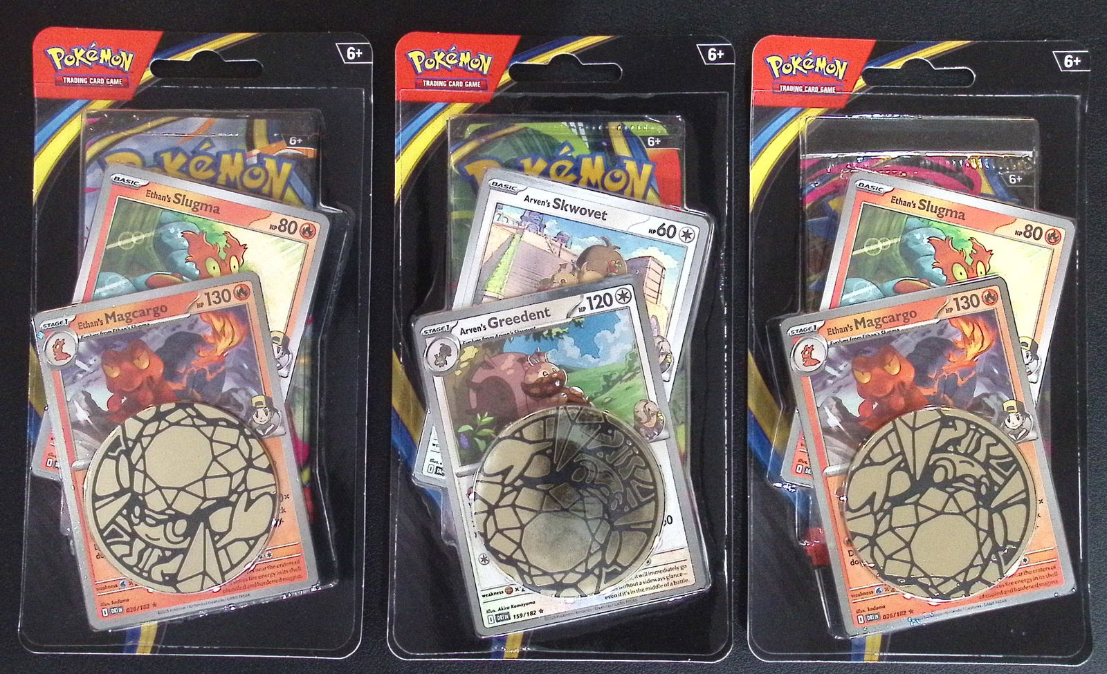 3 COUNT: Pokemon Phantasmal Flames Single Booster Blister Hanger w/ 1 Coin & 2 Promo Cards (1 of 1)