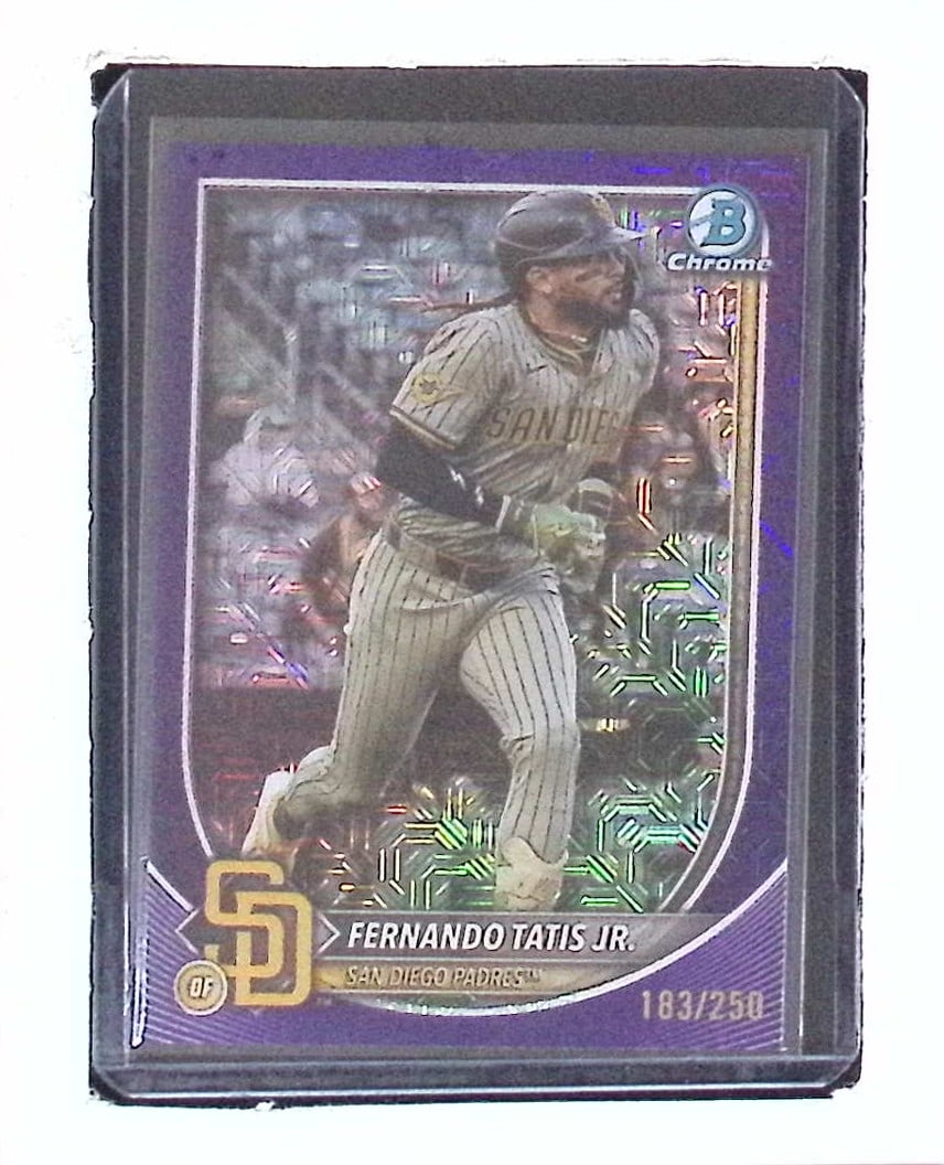 Fernando Tatis, Jr 183/250 Purple Mojo Refractor 2025 Bowman Chrome #8 (1 of 2)