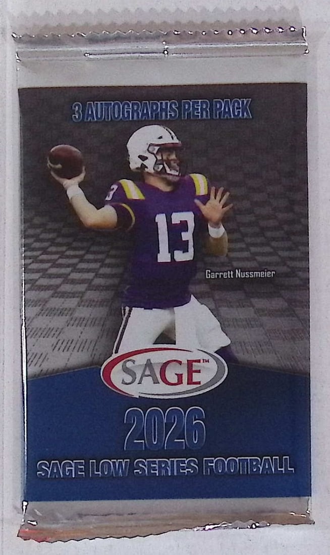 2026 Sage Low Series 3 Autograph Bonus Pack From Football Blaster Box Pack: Sage Football NFL Trading & Sports Cards, 3 Autographs per Box, Sports Cards for Sale Near Me, Uptown SP, Auction Football Lots for Sale on Line
