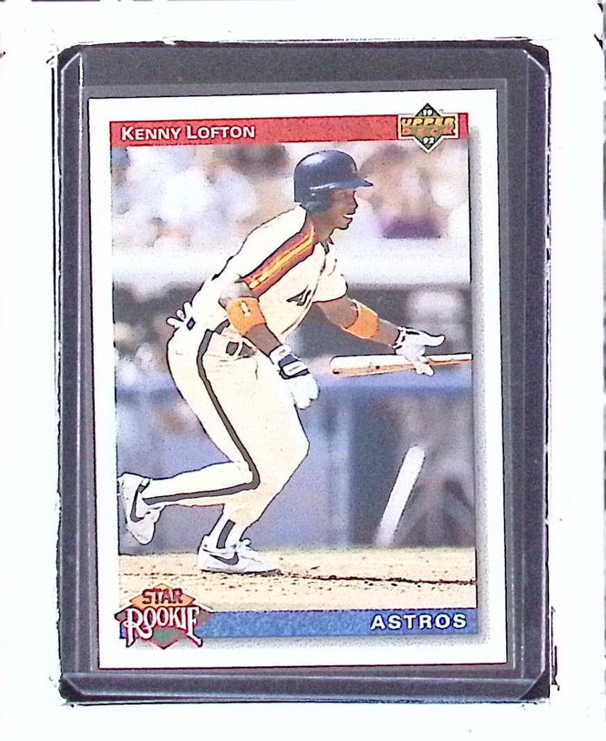 Kenny Lofton Rookie Card 1992 Upper Deck #25 Vintage MLB Trading Card: Upper Deck Baseball MLB Trading & Sports Cards, Old Sports Cards for Sale Near Me, Auction Memorabilia Lots for Sale On Line, World Series & Hall of Fame Players