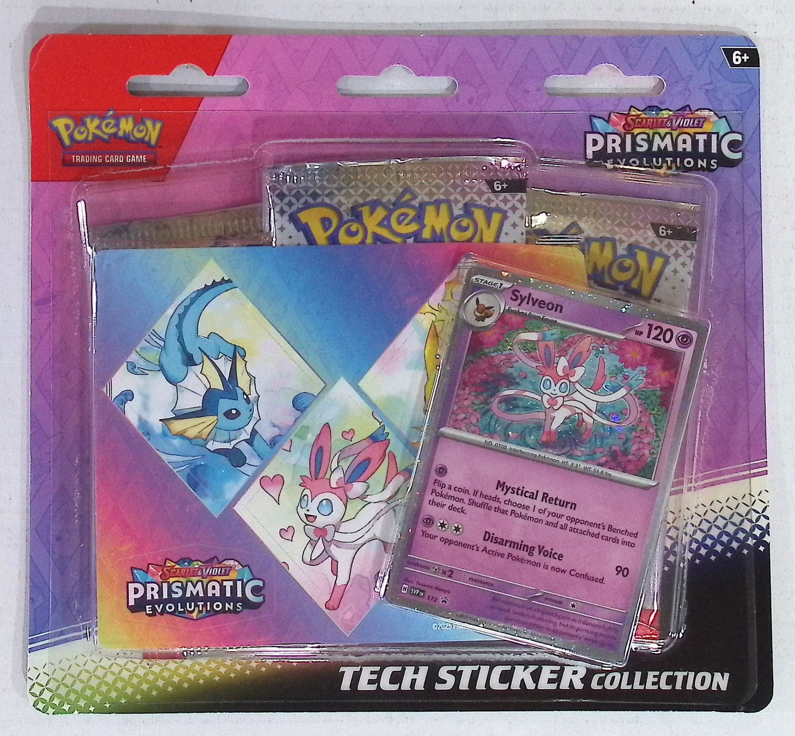 2025 Pokemon Scarlet & Violet Prismatic Evolutions Tech Sticker Collection Blister Packs (1 of 2)