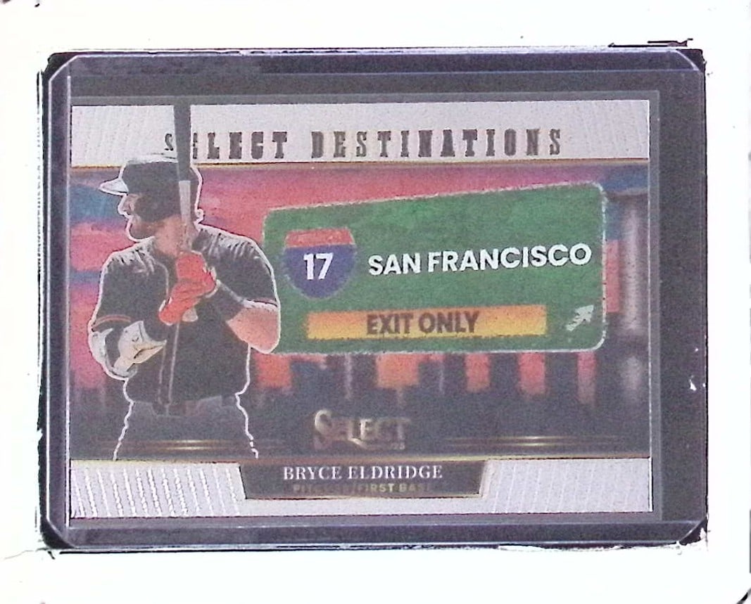 Bryce Eldridge Select Destination Insert 2025 Panini Select #1: Panini Baseball MLB Trading & Sports Cards, Sports Cards for Sale Near Me, Prizm, Mosaic, Select, SP, SSP, Auction Memorabilia Lots for Sale On Line, World Series & Hall of Fame Players