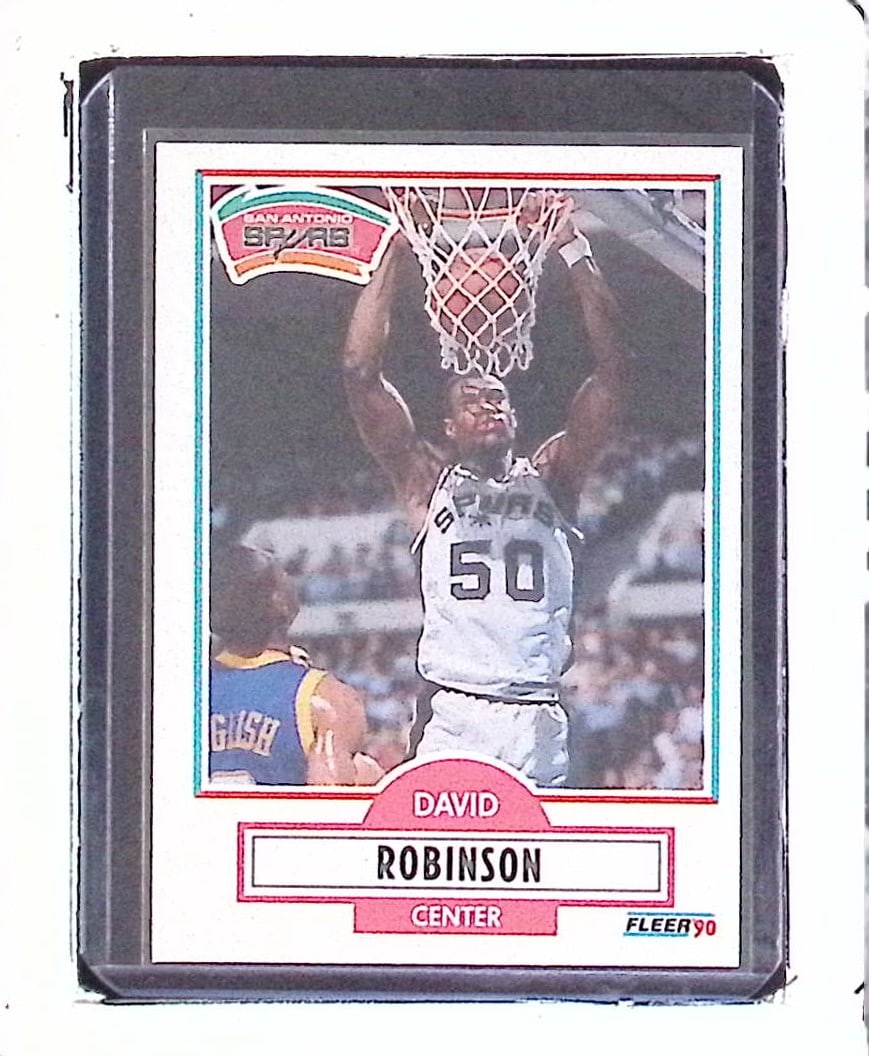 David Robinson Rookie Card 1990 Fleer #172 Vintage NBA Trading Card: Fleer Vintage Basketball NBA Trading & Sports Cards, NBA Championship & Hall of Fame Player Cards, Valuable Auction Memorabilia Lots Sold On Line, Old Sports Cards for Sale Near Me
