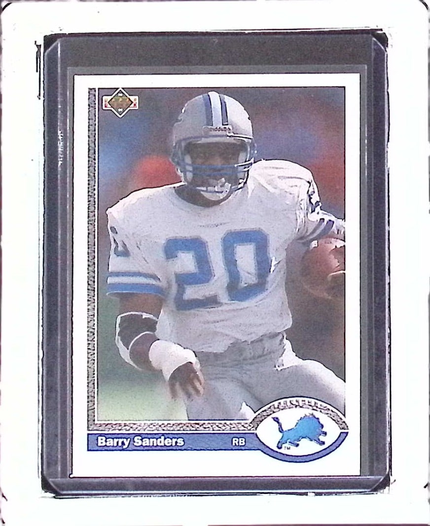 Barry Sanders 1991 Upper Deck #444 Vintage Detroit Lions Hall of Fame Card (1 of 2)