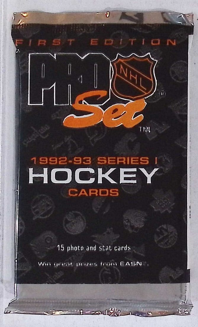 1992-93 Pro Set Series 1 Vintage Hockey Card Factory Sealed Retail Box Pack Sports Cards: Pro Set Vintage Hockey NHL Trading & Sports Cards, Brett Hull, Ray Bourque, Patrick Roy, Mario Lemieux, Wayne Gretzky, Sports Cards for Sale Near Me, Auction Lots for Sale on Line, Stanley Cup Winners