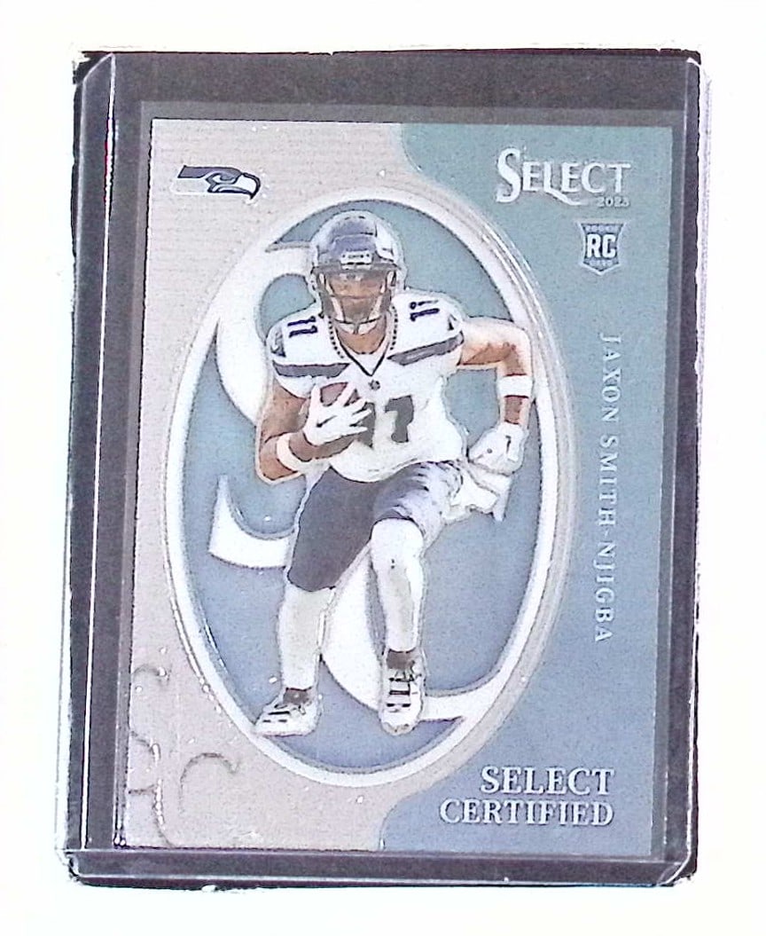 Jaxon Smith Njigba Select Certified Rookie Card 2023 Panini Select #CRO-JSN: Panini Select, Prizm, Mosaic, Contenders, Zenith, Phoenix, Illusions, Absolute, Rookie NFL Sports Trading Cards, SP, SSP, Cards, Football Cards for Sale Near Me, Superbowl & Hall of Fame Player Cards,