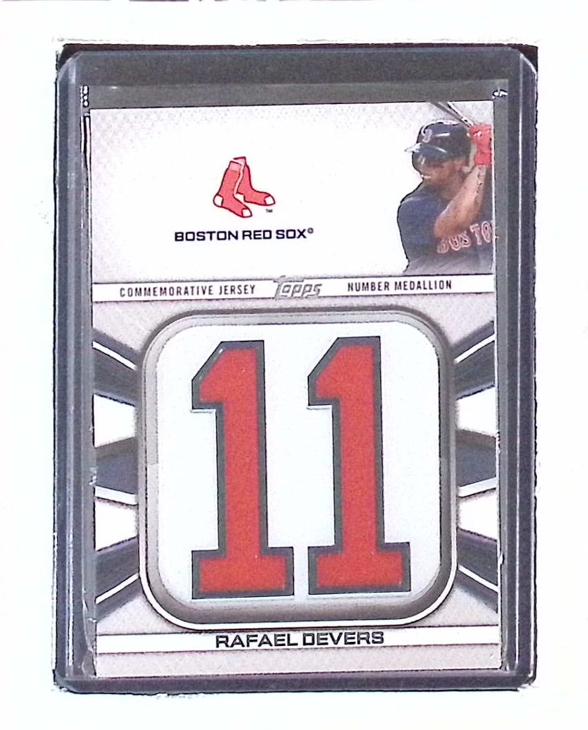 Rafael Devers Player Commemorative Jersey Number Medallion 2022 Topps Series 1 #JNM-RD: Topps Baseball MLB Trading & Sports Cards, Sports Cards for Sale Near Me, World Series & Hall of Fame Players Memorabilia, Refractors, X-Fractors, Numbered, SP, SSP, Valuable Auction Memorabilia Lots 