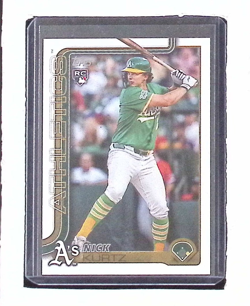 Nick Kurtz Rookie Card 2025 Topps Update Series #US201 Oakland Athletics: Topps Baseball MLB Trading & Sports Cards, Sports Cards for Sale Near Me, World Series & Hall of Fame Players Memorabilia, Refractors, X-Fractors, Numbered, SP, SSP, Valuable Auction Memorabilia Lots 