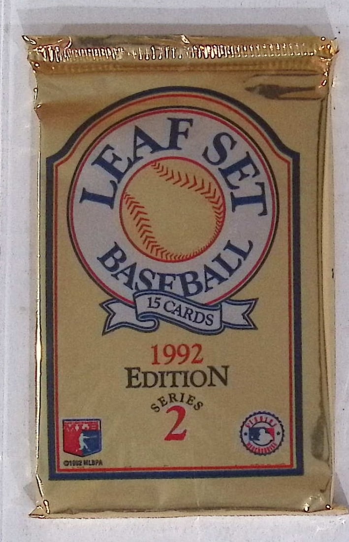 1992 Edition Leaf Set Series 2 Baseball Retail Box Wax Pack (1 of 1)