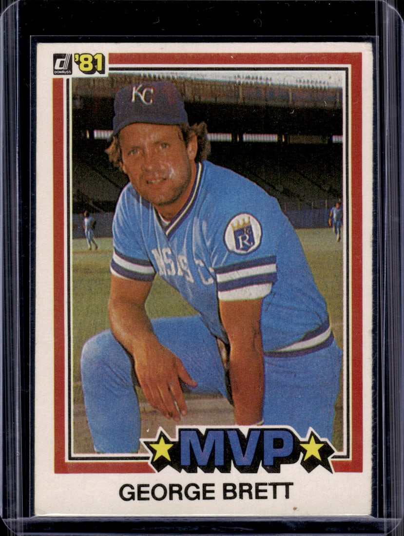 George Brett 1981 Donruss #491 Kansas City Royals: Donruss Baseball MLB Trading & Sports Cards, Sports Cards for Sale Near Me, Prizm, Mosaic, Select, SP, SSP, Auction Memorabilia Lots for Sale On Line, World Series & Hall of Fame Players, Diamond King